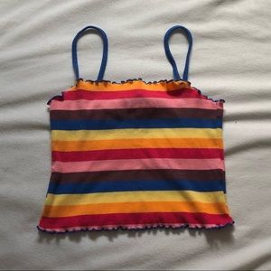 Striped TopShop cropped tank top